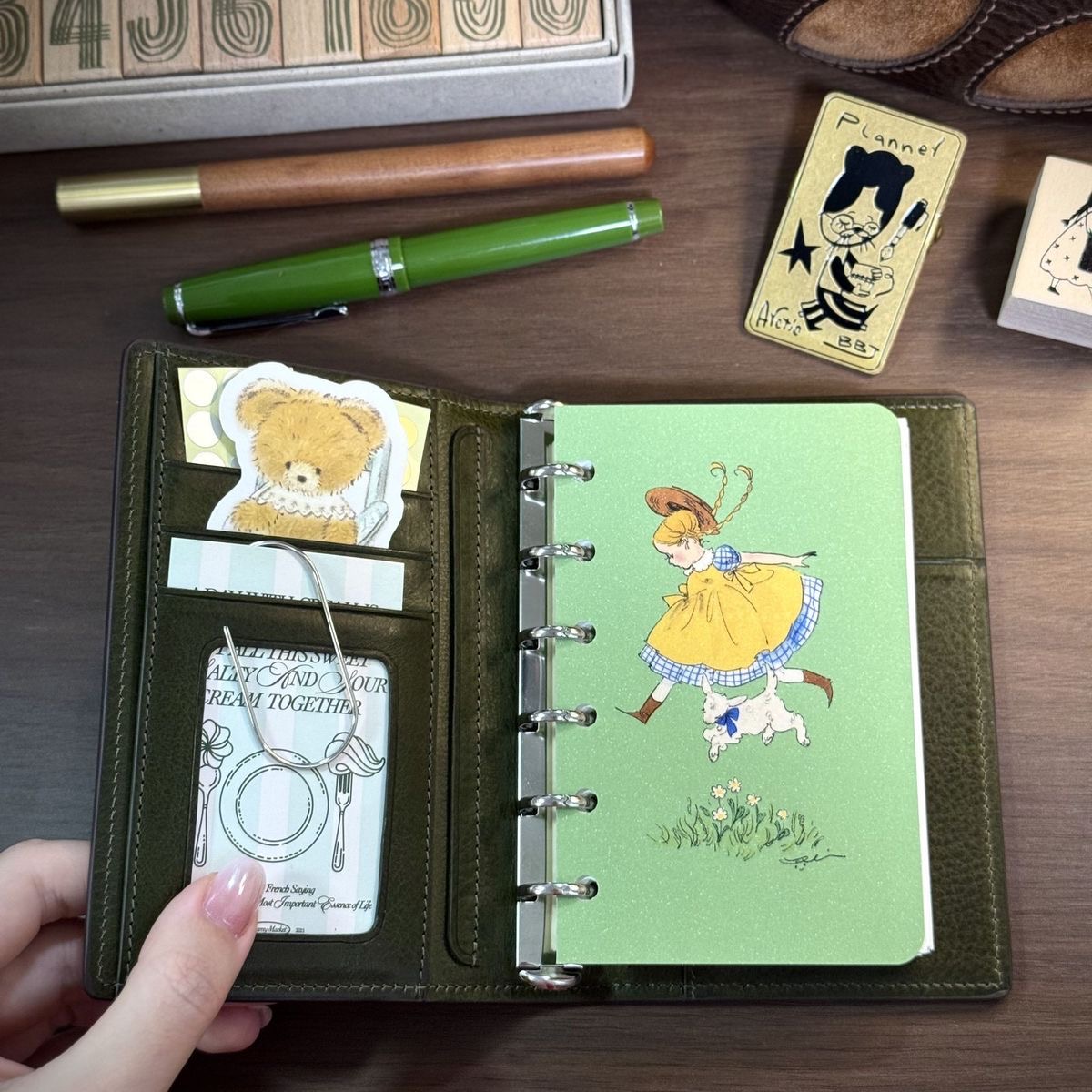 Minerva Box Leather Pocket Organizer with Minor Cosmetic Imperfections | A7 Ring Planner - Image 5