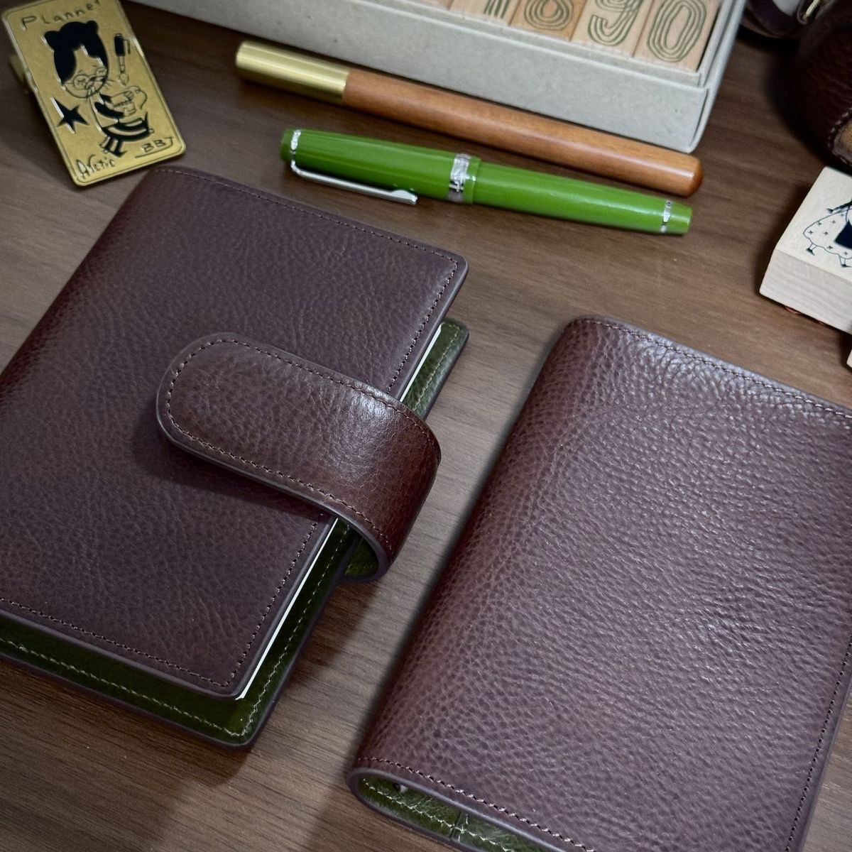 Minerva Box Leather Pocket Organizer with Minor Cosmetic Imperfections | A7 Ring Planner - Image 4