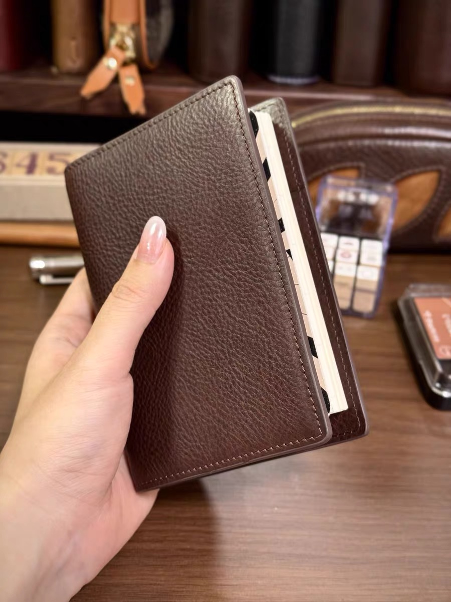 Minerva Box Leather Pocket Organizer with Minor Cosmetic Imperfections | A7 Ring Planner - Image 7
